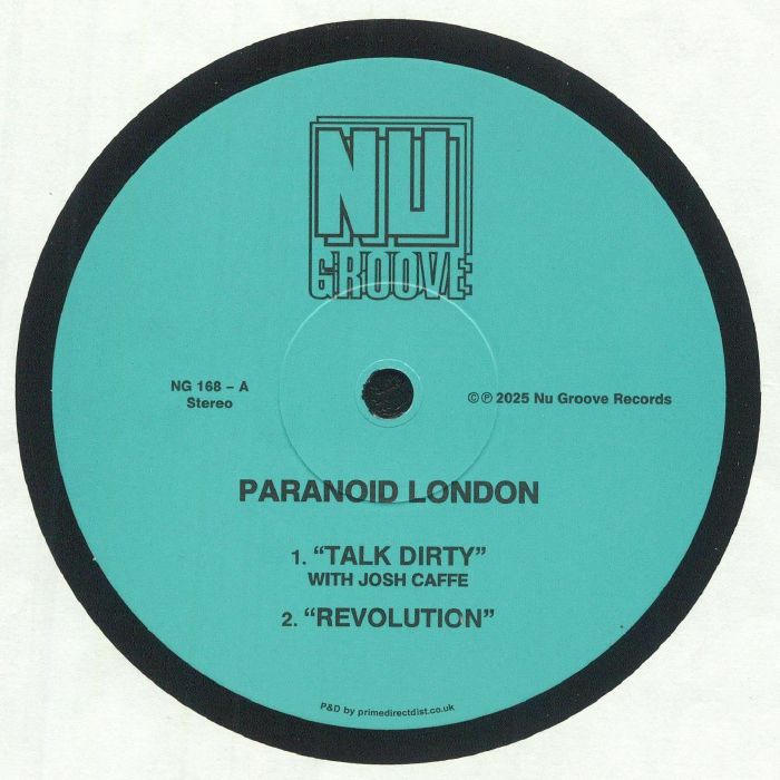 Paranoid London – Talk Dirty (12", Nu Groove Records, 2025) front cover
