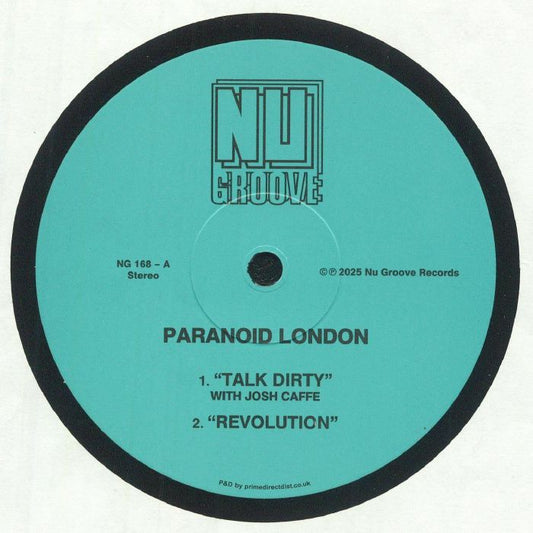 Paranoid London – Talk Dirty (12", Nu Groove Records, 2025) front cover