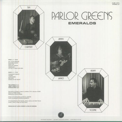 Parlor Greens – Emeralds (LP, Gold, Colemine Records, 2026) Back Cover