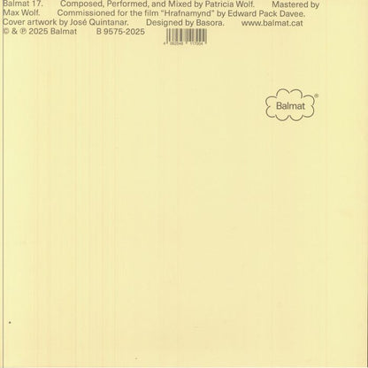 Patricia Wolf – Hrafnamynd (LP, Balmat, 2025) Back Cover