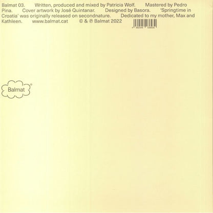 Patricia Wolf – See-Through (LP, Balmat, 2022) Back Cover