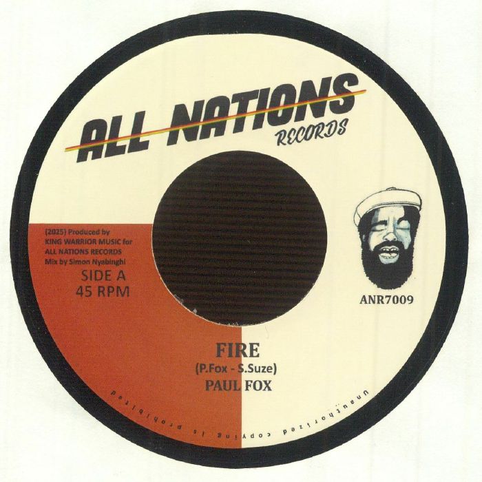 Paul Fox – Fire (7", All Nations Records, 2026) Front Cover