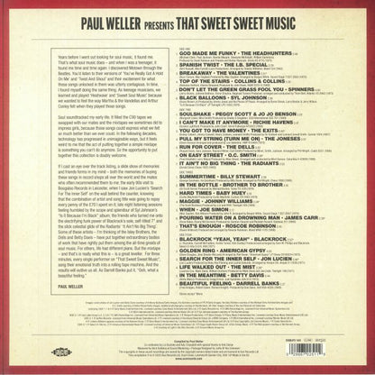 Paul Weller – That Sweet Sweet Music (2xLP, Orange/White Yolk, Ace, 2025) Back Cover