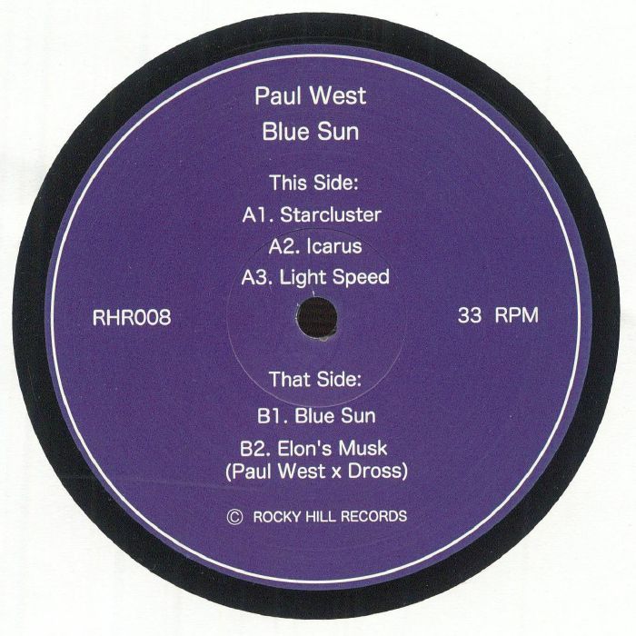 Paul West – Blue Sun (12", Rocky Hill, 2025) Front Cover