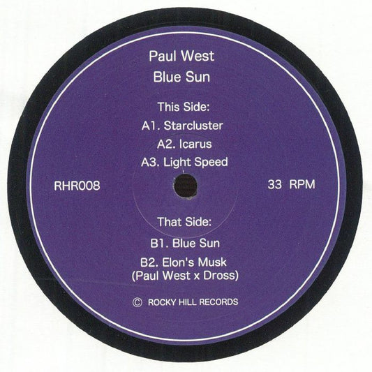 Paul West – Blue Sun (12", Rocky Hill, 2025) front cover