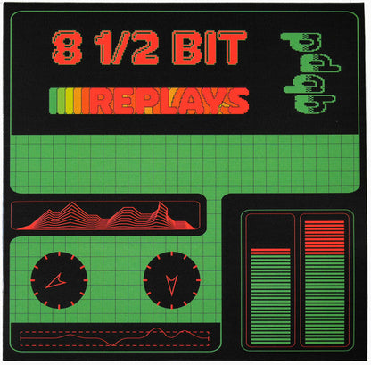 pdqb – 8 1/2 Bit Replays (12", Green & Red Orbital Radiance, Synaptic Cliffs, 2025) Front Cover