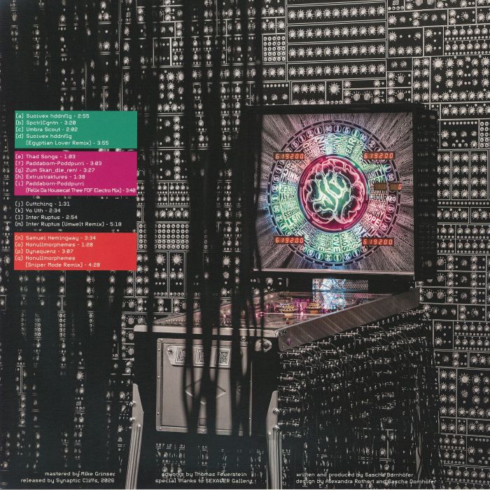 Pdqb – Der Transiente Zeuge (2xLP, EXCLS2LP | ( " , Gf,Color, Synaptic Cliffs, 2026) Back Cover