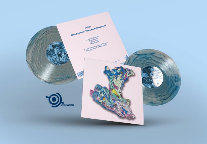 pdqb – Electrumos: The Lost Continent (12", Blue & White & Clear Orbital Radiance, Synaptic Cliffs, 2026) Front Cover