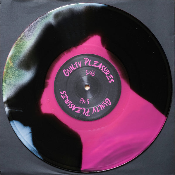 pdqb & DMX Krew – Guilty Pleasures (10", Pink & Orange & White & Black Smashed, Synaptic Cliffs, 2025) image 03