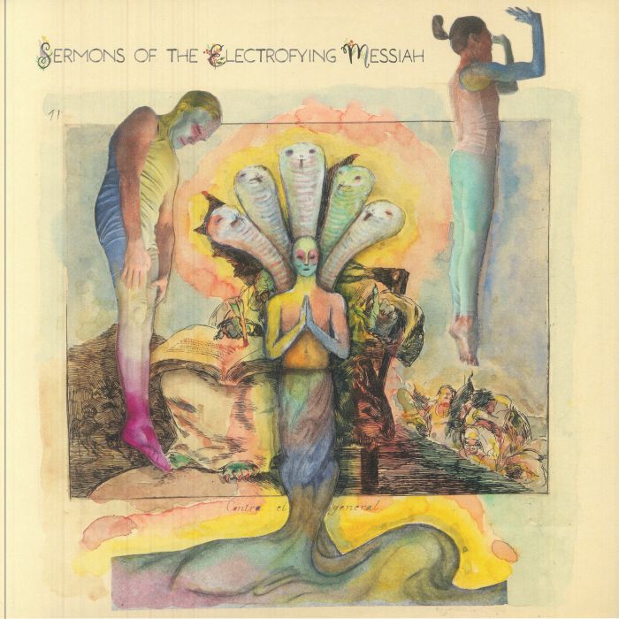 pdqb – Sermons Of The Electrofying Messiah (12", Blue Transparent, Synaptic Cliffs, 2025) front cover