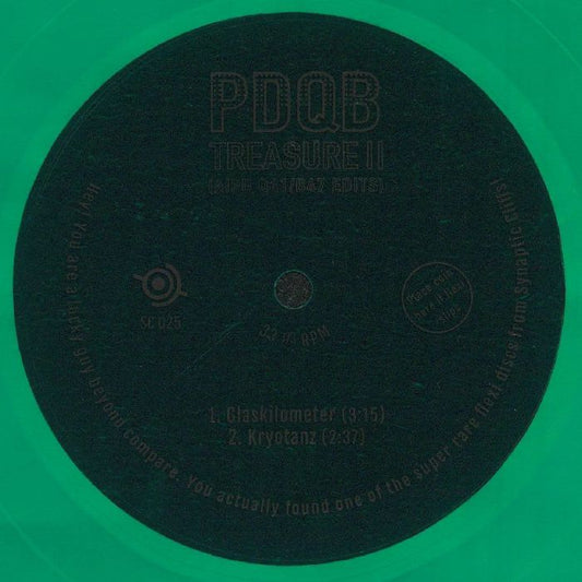 PDQB – Treasure II (AIPD Q41/B47 Edits) (7", Synaptic Cliffs, 2025) Front Cover