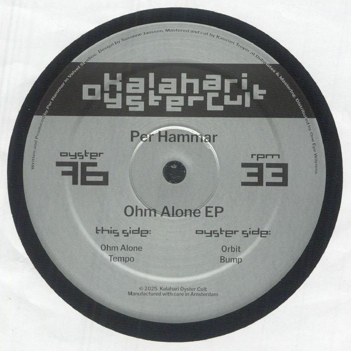 Per Hammar – Ohm Alone EP (12", Kalahari Oyster Cult, 2026) Front Cover