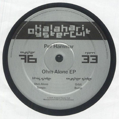 Per Hammar – Ohm Alone EP (12", Kalahari Oyster Cult, 2026) Front Cover