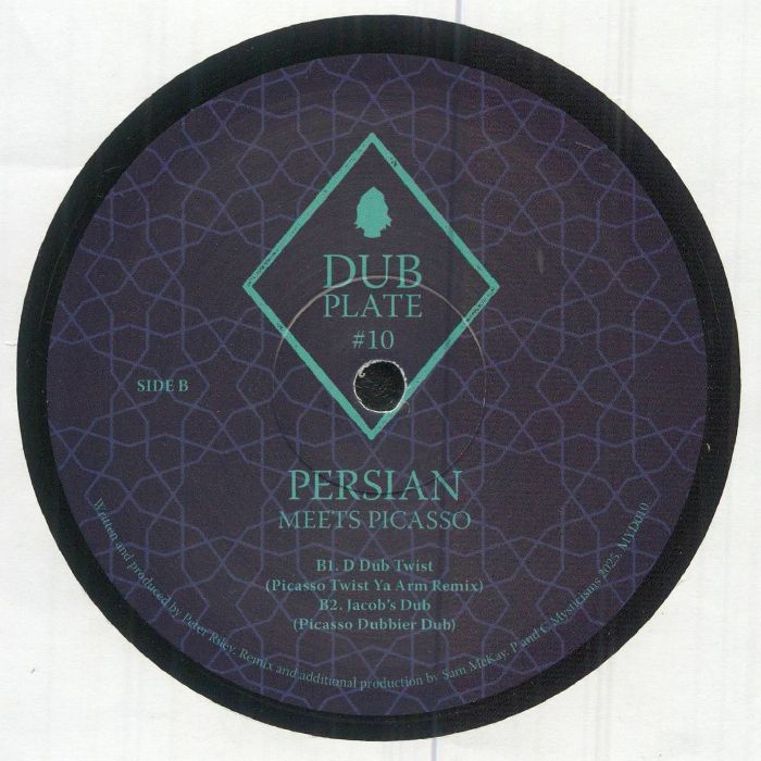 Persian Meets Picasso – Dubplate #10 (12", Mysticisms, 2026) Back Cover