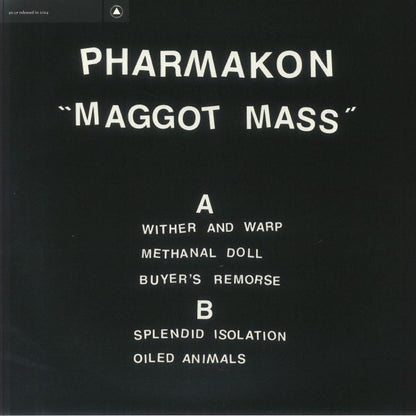 Pharmakon – Maggot Mass (LP, Sacred Bones Records, 2024) Back Cover