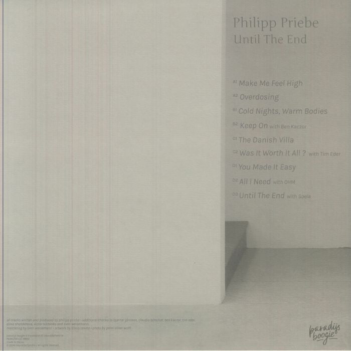 Philipp Priebe – Until The End (2x12", Purple, Paradijs Boogie, 2025) back cover