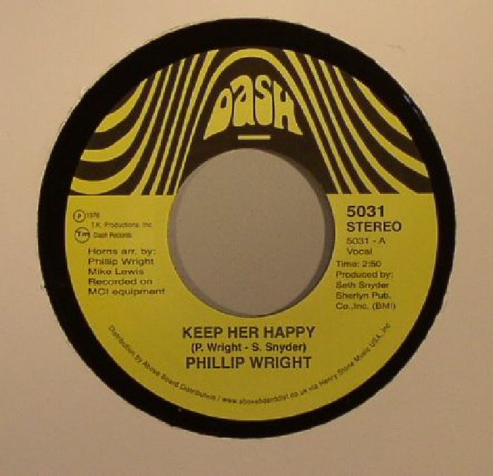 Phillip Wright – Keep Her Happy (7", Dash, 2015) Front Cover