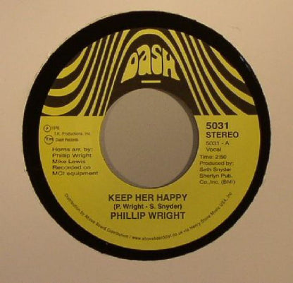 Phillip Wright – Keep Her Happy (7", Dash, 2015) Front Cover