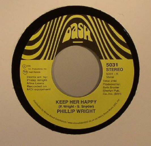 Phillip Wright – Keep Her Happy (7", Dash, 2015) Front Cover