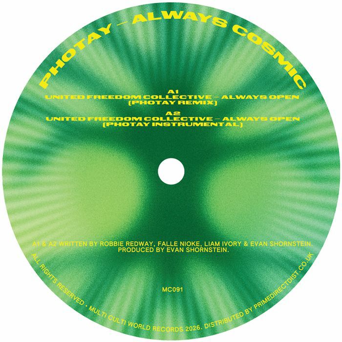 Photay – Always Cosmic (12", Multi Culti, 2026) Front Cover