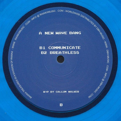 Phresh N Low – New Wave Bang EP (12", Blue Translucent, Rawax Treasures, 2025) Back Cover