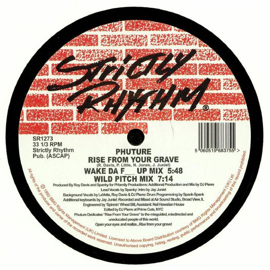 Phuture – Rise From Your Grave (12", Strictly Rhythm, 2025) front cover