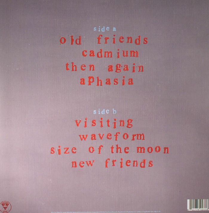 Pinegrove – Cardinal (LP, Run For Cover Records, 2016) Back Cover