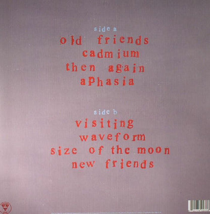 Pinegrove – Cardinal (LP, Run For Cover Records, 2016) Back Cover