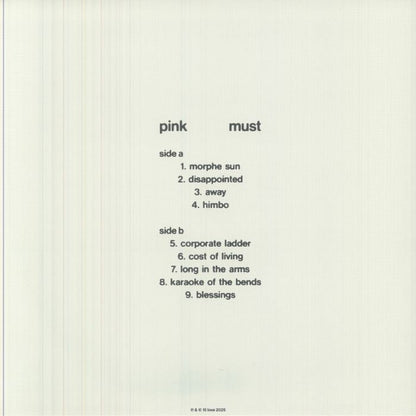 Pink Must – Pink Must (LP, Translucent Pink, 15 love, 2025) Back Cover