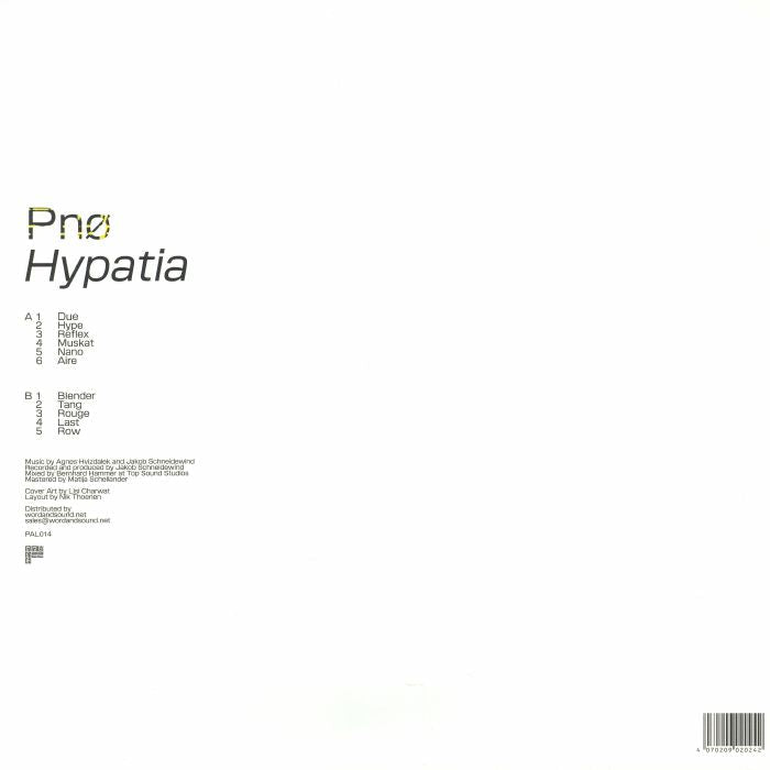PNØ – Hypatia (LP, Palazzo Recordings, 2026) Back Cover