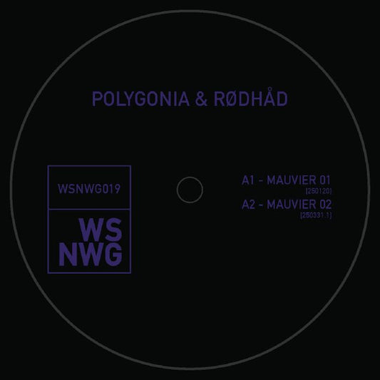 Polygonia & Rødhåd – Mauvier (12", WSNWG, 2026) Front Cover