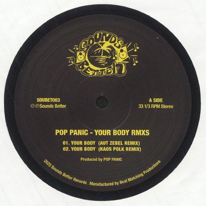 Pop Panic , N.O. – Your Body / Confusion (12", Sounds Better, 2025) Front Cover
