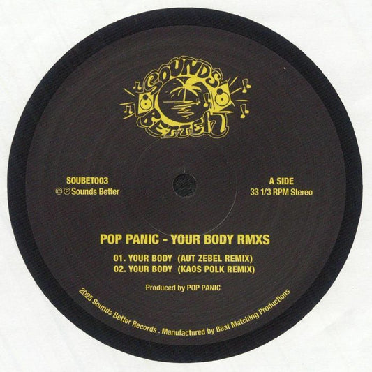 Pop Panic , N.O. – Your Body / Confusion (12", Sounds Better, 2025) Front Cover