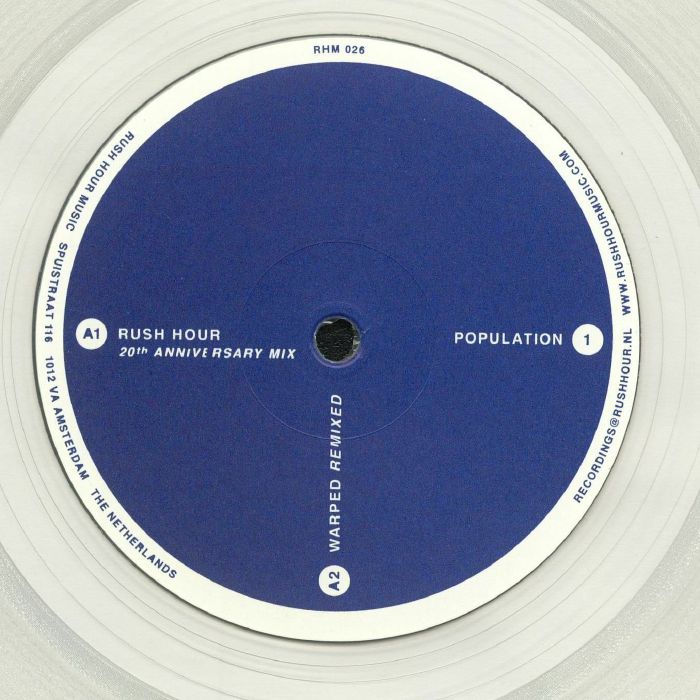 Population 1 – Hippnotic Culture Remixed (12", Clear Translucent, Rush Hour, 2018) Front Cover