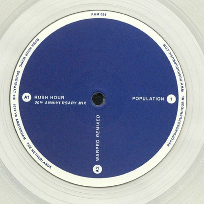 Population 1 – Hippnotic Culture Remixed (12", Clear Translucent, Rush Hour, 2018) Front Cover
