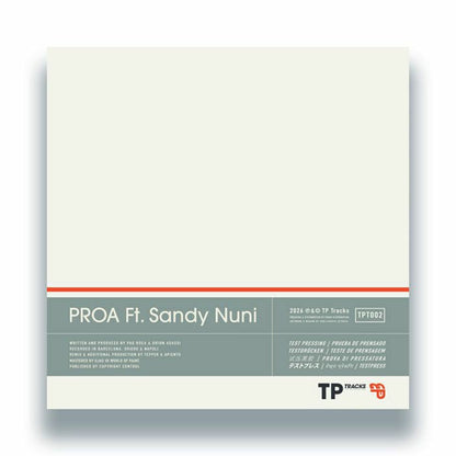 Proa feat Sandy Nuni – Incondicional (12", Test Pressing Tracks, 2026) Back Cover