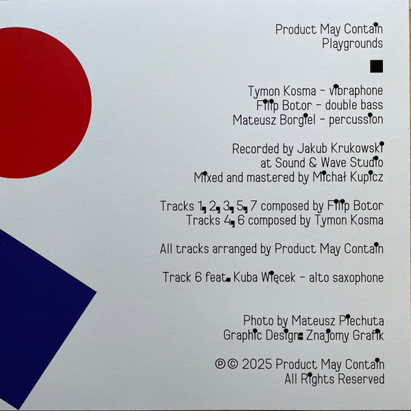 Product May Contain – Playgrounds (LP, Turquoise, Not On Label, 2025) Image 4