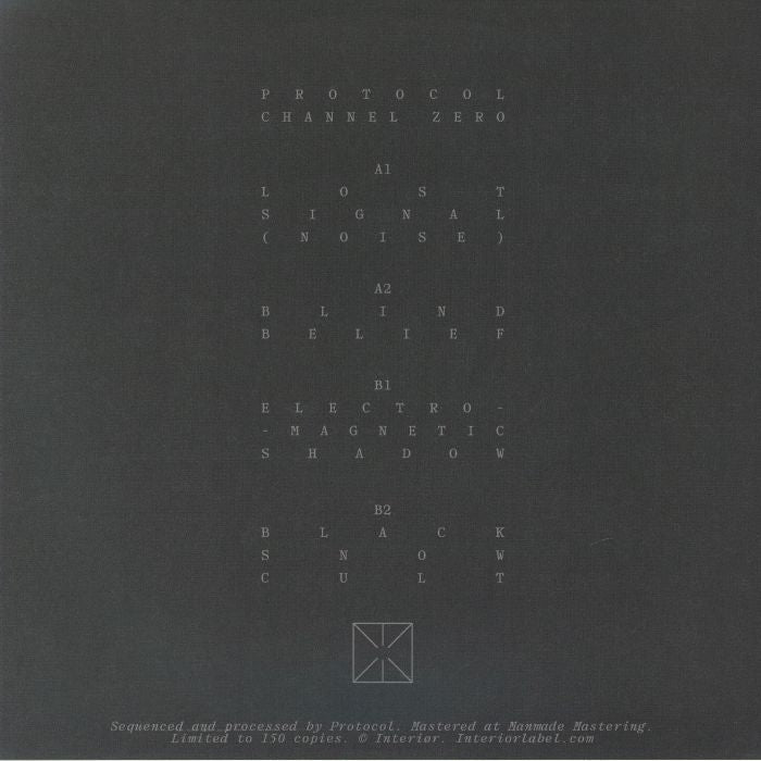 Protocol – Channel Zero (12", interiør, 2026) Back Cover