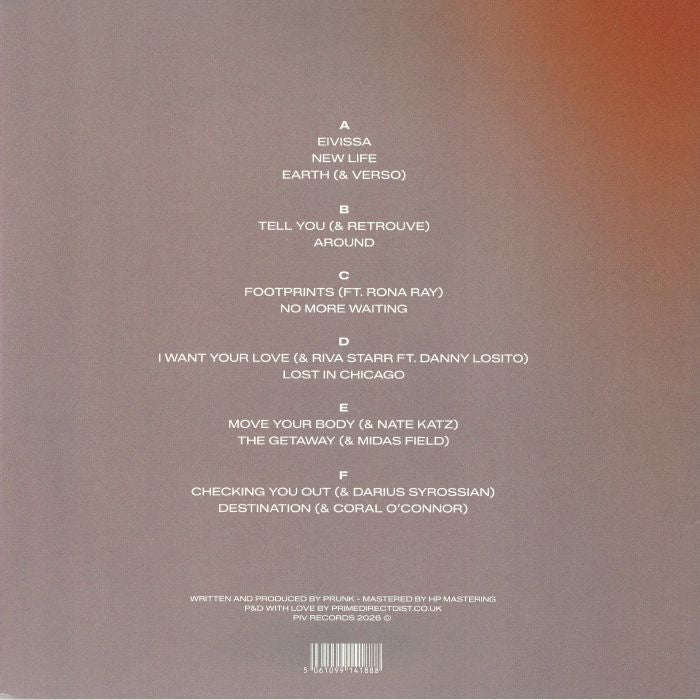 Prunk – Footprints (12", Triple, Grey Vinyl, PIV Records, 2026) Back Cover