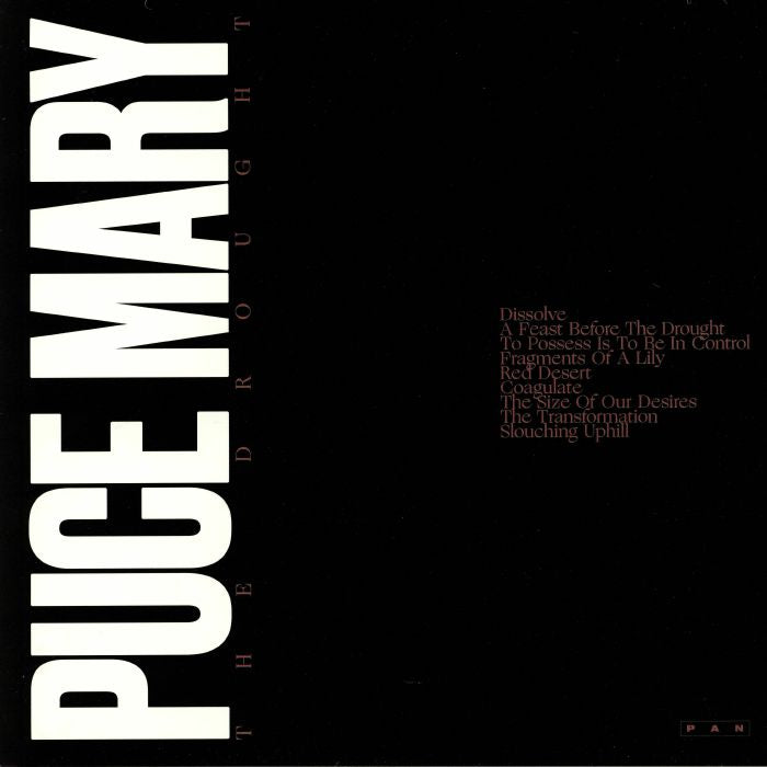 Puce Mary – The Drought (LP, Pan, 2019) Back Cover