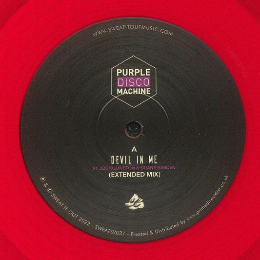 Purple Disco Machine – Devil In Me EP (12", Red, Sweat It Out!, 2025) front cover