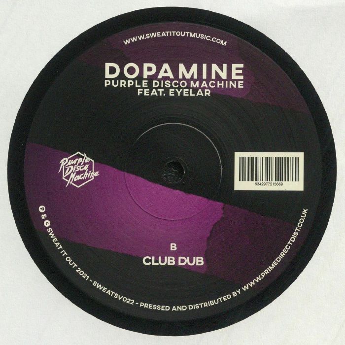 Purple Disco Machine Feat. Eyelar – Dopamine (12", Sweat It Out!, 2025) back cover