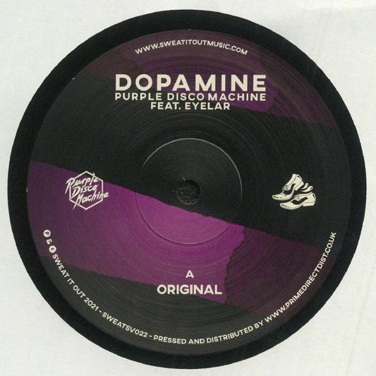 Purple Disco Machine Feat. Eyelar – Dopamine (12", Sweat It Out!, 2025) front cover