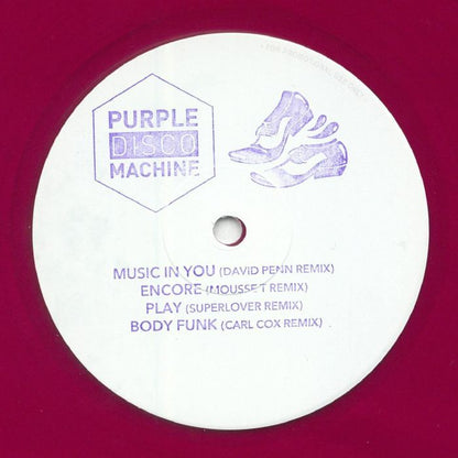 Purple Disco Machine – Soulmatic Remixes (12", Purple, Sweat It Out!, 2025) front cover