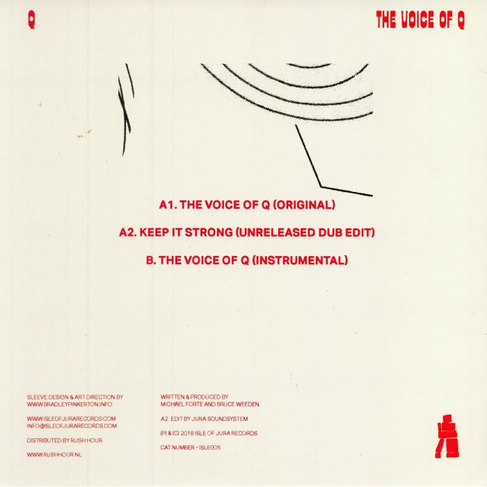 Q – The Voice Of Q (12", Isle Of Jura, 2018) Back Cover