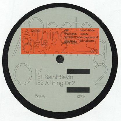 Qnete – A Thing Or 2 (12", Kann Records, 2026) Back Cover