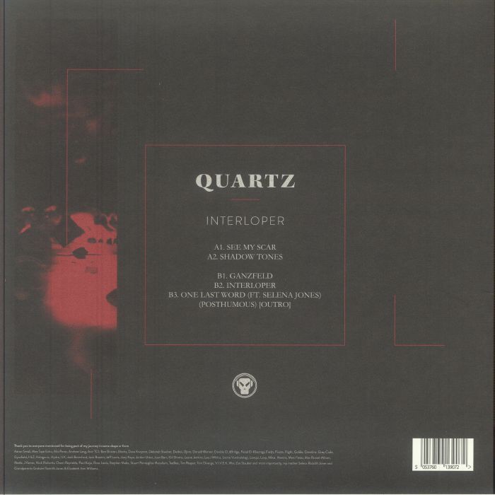 Quartz – Interloper (12", Metalheadz, 2025) Back Cover