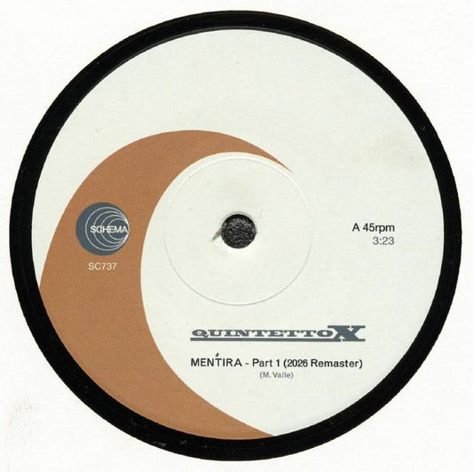 Quintetto X – Mentira (remastered) (7", Schema, 2026) Front Cover