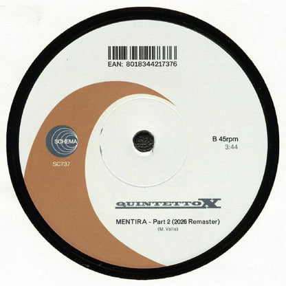 Quintetto X – Mentira (remastered) (7", Schema, 2026) Back Cover