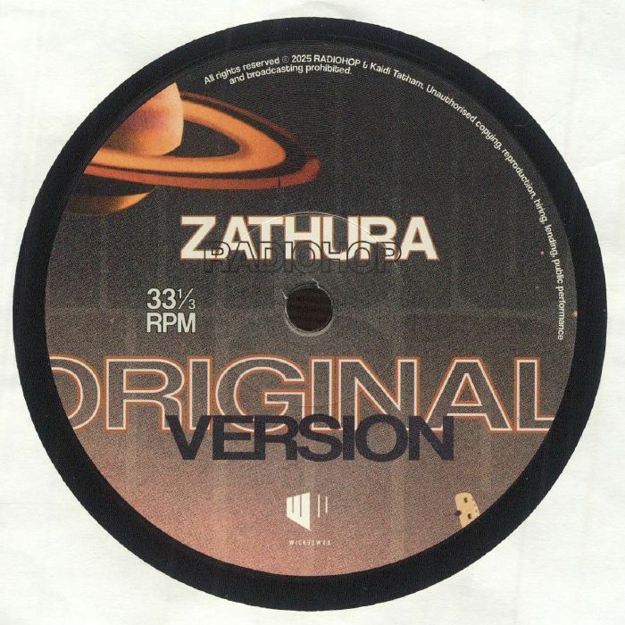 Radiohop – Zathura (Kaidi Tatham Remix) (7", Wicked Wax Amsterdam, 2025) Back Cover